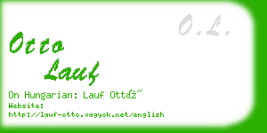 otto lauf business card